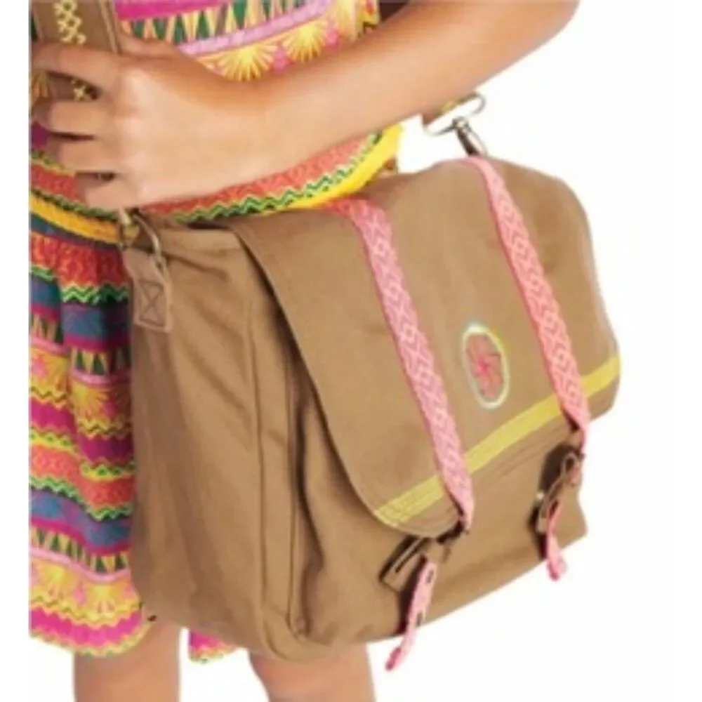 EUC American Girl Lea's Canvas Saddle Bag Purse for Girls or Adults